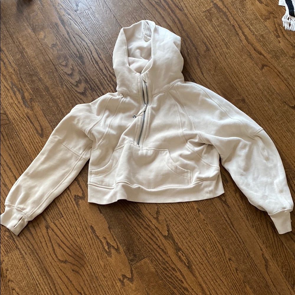 White Lululemon Scuba Quarter Zip